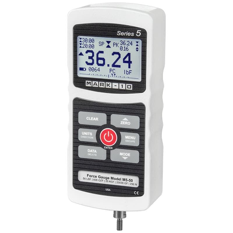 Mark-10 M5-1000 Advanced Digital Force Gauge, Capacity 1,000 lbF, M5 Series