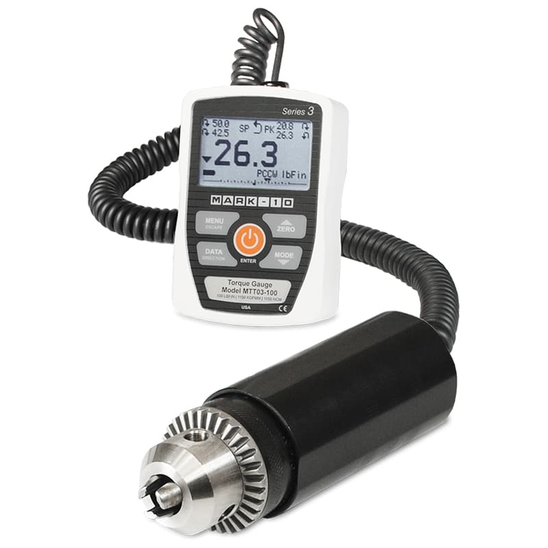 Mark-10 MTT03-10Z Digital Torque Gauge, Capacity 10 ozF-in, TT03 Series